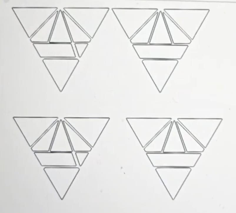The Making 1 A hand-drawn cutting-template sketch for a puzzle design